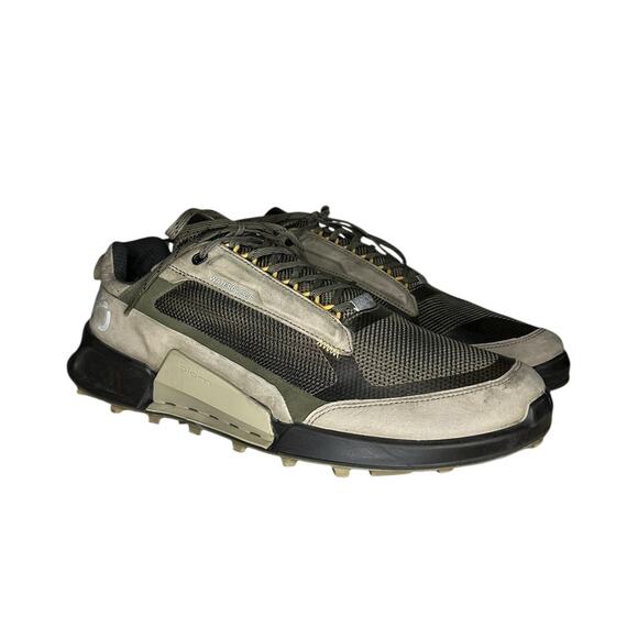 Mens ECCO Biom 2.1 X Waterproof Mountain Sneakers Size 11-11.5 Gray Green - Picture 3 of 6